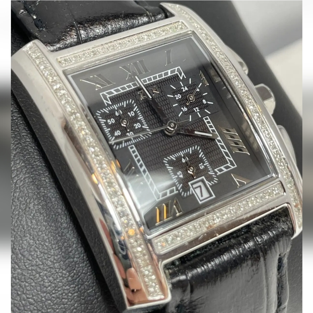 Zen Diamond W007532 Rectangular Chronograph Watch… - image 7